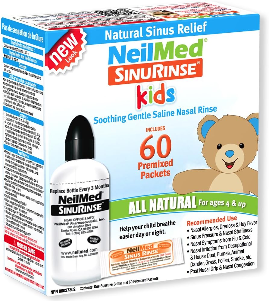 NeilMed Pharmaceuticals - Sinus Rinse Otroci Vsi naravni komplet - 60 Predmešani paketi