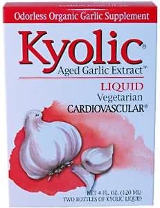 Wakunaga - Kyolic, Aged Česen Extract, Kardiovaskularni, Tekoči, 2 steklenici, 2 fl oz (120 ml)