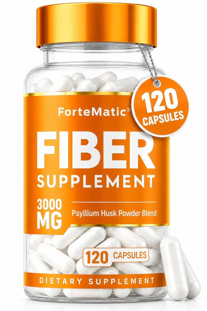 ZDA najbolj Fiber Rich dodatek 120 Kapsule Mega odmerek 3000mg Mešanica Psyllium Husk, Aloe Vera, Chia Seme in Laneno seme v prahu Zdravje, Čistoča, Zaprtje