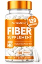 ZDA najbolj Fiber Rich dodatek 120 Kapsule Mega odmerek 3000mg Mešanica Psyllium Husk, Aloe Vera, Chia Seme in Laneno seme v prahu Zdravje, Čistoča, Zaprtje