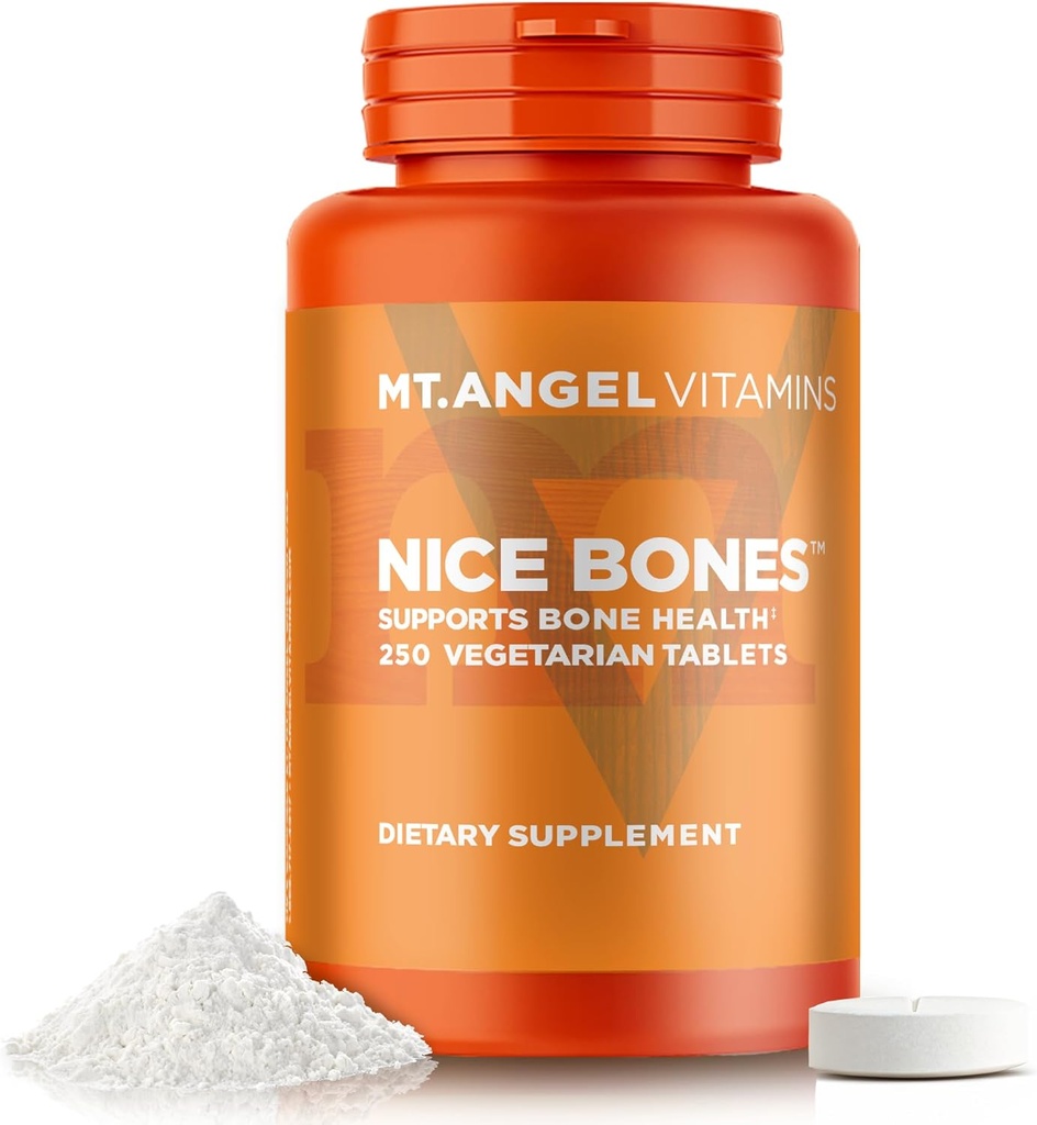 Mt. Angel Vitamini - Nice Bones, Podpira zdravje kosti (250 vegetarijanske tablete)