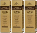Solgar Liquid Melatonin 10 mg, Natural Black Cherry Flavor - 2 fl oz, Pakiranje 3 - Odlično za Jet Lag - Vegan, Gluten Free - 177 Skupaj Servinges