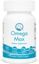 Omega Max - 60 Ct Enterično prevlečeno, brez Burp ribje olje I Omega-3 EPA DHA dodatek I srce, vizija, Brain & Imune Support, 2000mg/serviranje