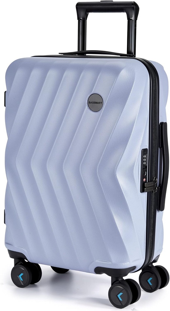 BAGSMART Carry On Prtljaga 22x14x9 Airline Odobreno, PC Hardside Suitcase, 20 Inch Carryon z vrtalnimi kolesi, Travel Prtljaga Lahka Rolling Success za moške (Purple)
