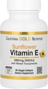 California Gold Nutrition Sončnica Vitamin E z mešanimi tokoferoli, 400 IU, 90 Veggie Softgels