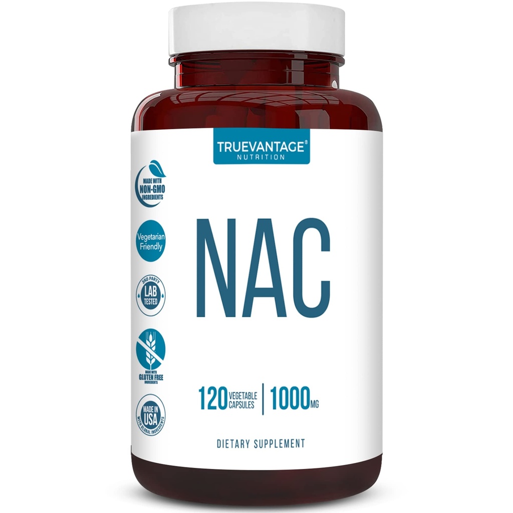 NAC dodatek (N-Acetil Cysteine) - 1000 mg-antioksidant podpora - spodbuja zdravje in razstrupljanje jeter - krepi pljučno in imuno zdravje - Rastlinske kapsule - 120 Štetje - 60 Servisi