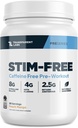 Prozorni laboratoriji Stim-free Pre-World - Caffeine & Stim Free PredWorld Powder naravno sladkan za moške in ženske z Beta Alanine Powder, Citrulin Malate, & elevATP - 30 Servings, Peach Mango
