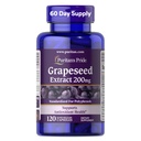 Puritan's Pride Grapesee Extract 200mg, prehranska dopolnila za antioksidant in zdravje srca, 2 meseca zaloge, 120 kapsul za hitro sproščanje