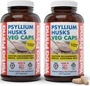 Yerba Prima Psyllium Husks Veg Caps, 400 kapsul (625 mg) (paket z 2) - Veganska, ne-GMO, Gluten brez, Cleanser, Daily Fiber dodatek za Gut zdravje in rednost