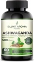 Ashwagandha Extract kapsula - velika jakost 5200 mg praška. Mešana korenina ingverja, kurkumin, korenina alkaneta in črni poper - 60 kapsul - 2 meseca