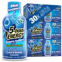 5 ur ENERGY Shots Dodatna moč, Blue Raspberry Flavor, 30 Count, 1,93 Fl Oz, Sladkor brez, Nič kalorij, Aminokisline in Essential B Vitamini, Prehranska dopolnila, Občutek pripravljenosti in Energiran, 230 mg kofeina