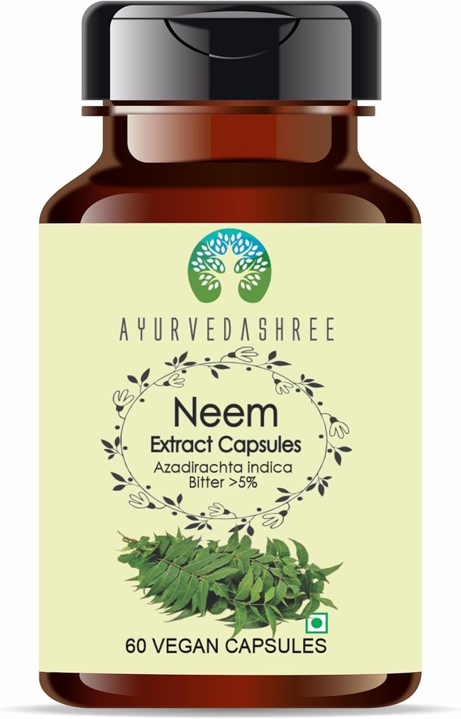Neem Extract 500mg - 60 Vegetarijanske kapsule 
