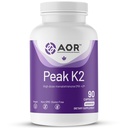 AOR, Peak K2, podpira zdravje kosti in srca in ožilja ter normalno kloniranje krvi, prehransko dopolnilo, 90 odmerkov (90 kapsul)