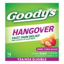 Goody's Hangover Relief Powder, Dual Action Hiter glavobol Bolečina Relief z aspirin in kofein, Berry Citrus Flavor, 16 Count