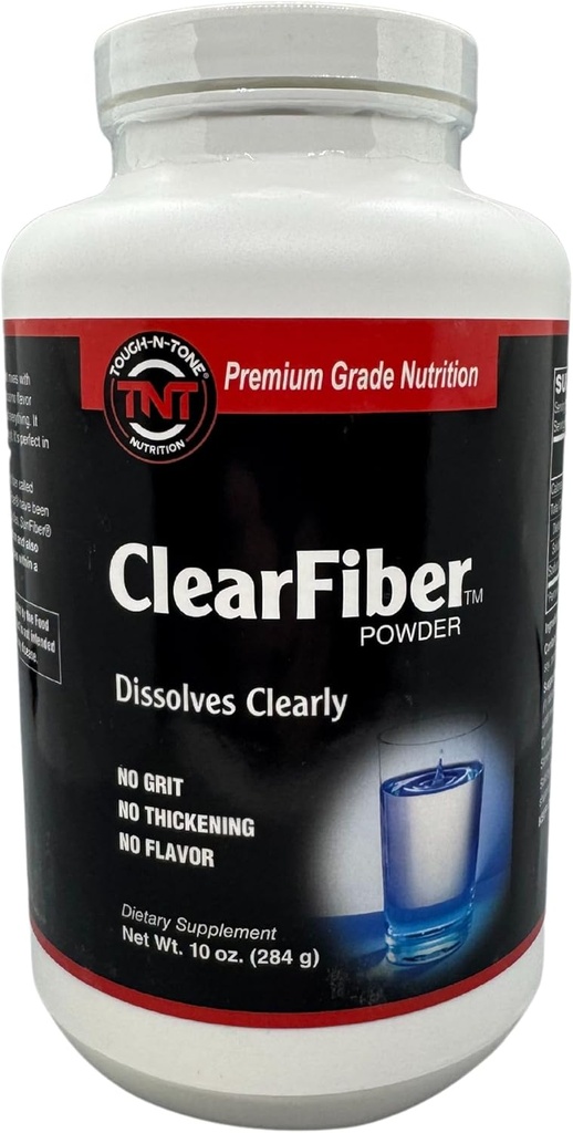 TOUG-N-TONE ClearFiber Powder – Topen Fiber s SunFiber® PHGG – Brez okusa, brez vonja, brez taljenja – Podpira Prebavne in zdravje srca – Prebiotik