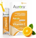 Aurora Nutrascience Micro Pack Liposomal Vitamin C, Imunska podpora, 1.000 mg na strežbo, Vegan, Gluten Free, Non-GMO, 10 Enojne serve Packets, Orange
