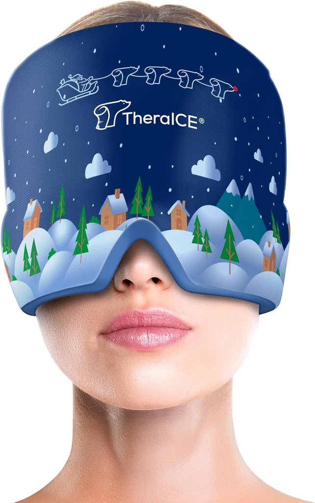 TheraICE Migrena Relief Cap, Cooling Gel Hat, Pomirjujoče glavobol Ledeni paket Maska Izdelki, Obraz hladno kompresijski glavo Ovoj za napetost in stres