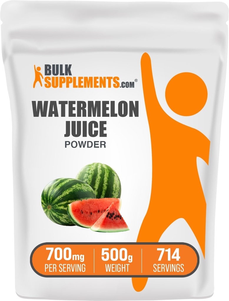 BulkSupplements.com Watermelon sok v prahu - iz lubenice sadje, sadni prah, Hydation dodatek - 700mg na serviranje, 500g (1,1 lbs) (Pack of 1)