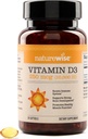 NatureWise Vitamin D3 10.000i.e. (250 μg) 30-dnevna oskrba - Visoka moč za zdravo imuno podporo in mišične funkcije, ne-GMO, Gluten-free in organsko ekstra deviško oljčno olje, (Mini Softgel), 30 število