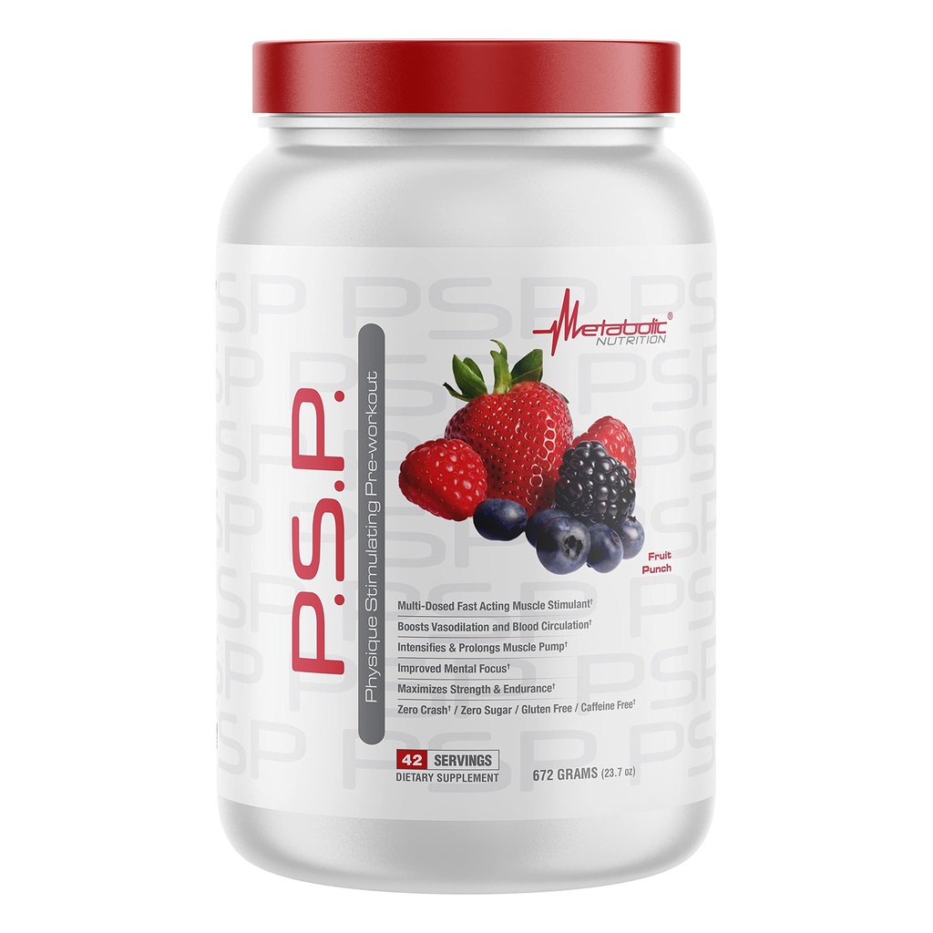 Presnovna prehrana P.S.P. Fizik Stimulating PreWorkout 672g Zero Sugar Caffeine Free (Fruit Punch)