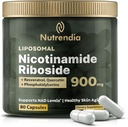 NAD+ liposomski nikotinamid ribozid z Resveratrolom & Quercetin NAD+ – Premium dodatek za preprečevanje staranja, izboljšano energijo, izboljšano osredotočenost, celično podporo – 80 kapsul visoke čistosti-900mg