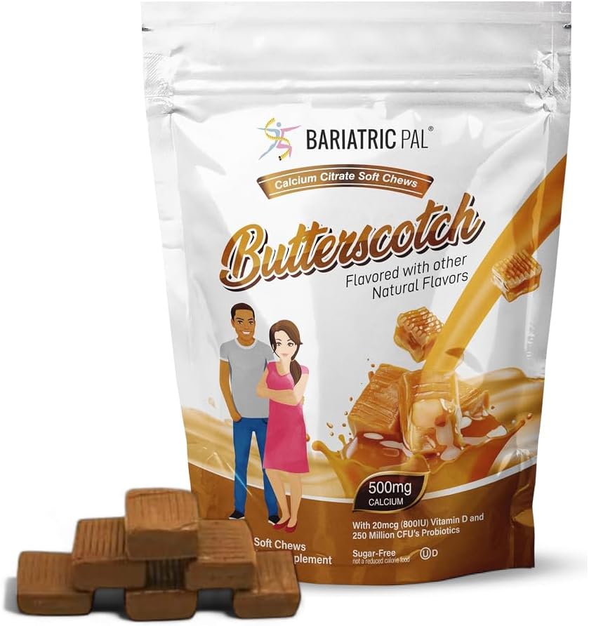 BariatricPal brez sladkorja Kalcijev citrat Soft Chews 
