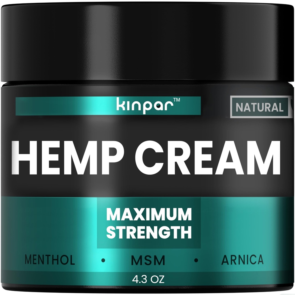 Naravna konoplja krema s kurkuma, Msm, Arnica - Konoplja krema največja moč za neugodje v hrbtu, HIPS, Joints, Kolena, Kolena - Največja skupna podpora s konoplja olje ekstrakt Gel - 4 oz