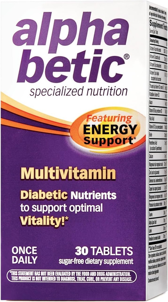 Alfa betični multivitaminski plus razširjena energija 30 tablet