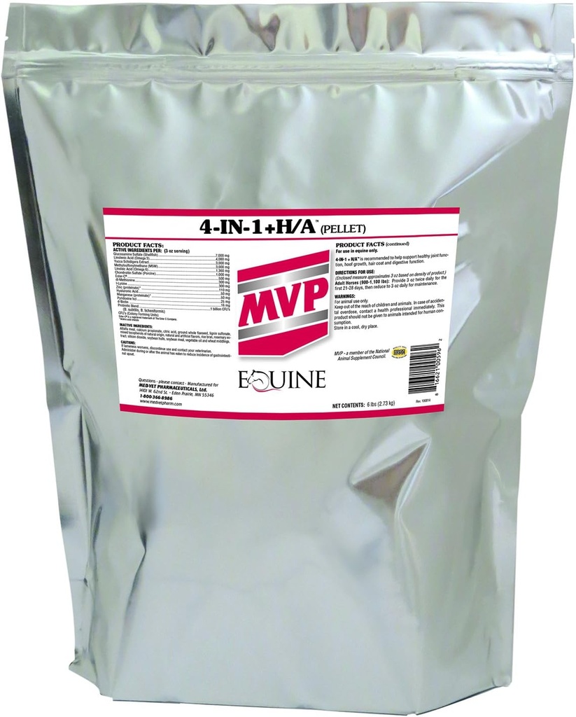 MVP 4-v-1 +H/A (6 lb) Skupno, Lasje, Hoof & Prebavna podpora za konje
