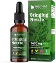 Sting koprive korenski izvlečki kapljice 2000mg (Urtica dioica L.) Zeliščni dodatek absorbcije boljše kot kapsule, 1 mesec dobave, 84 Servisi, Alkohol brez tinkture - 2 Oz, pakiranje po 1
