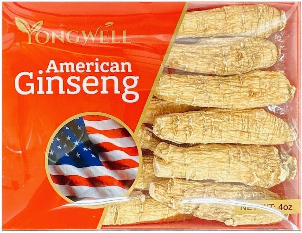 Ročno izbrane A stopnje ameriški ginseng koren veliki kratki (4 Oz. Box)