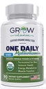 One Daily Multivitamin za moške - z vitamini in minerali + Organic Cela živila, dopolnilo k povečanju energije, Splošno zdravje - Non-GMO - 90 Kapsule 