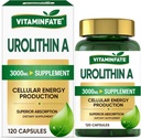 3000 MG Urolitin A dodatek - 120 Kapsule podpira antioksidant, izboljšano zdravo staranje, mitohondrije, Celična popravila za moške in ženske