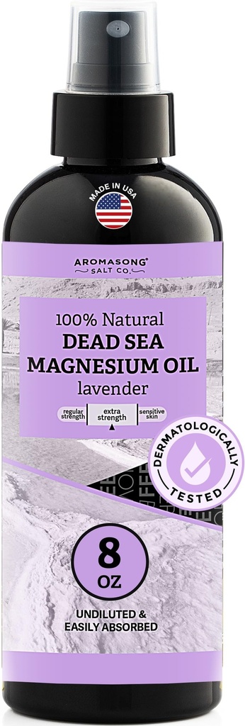 Aromasong Extra Strength Ultra Pure Magnezij Spray s 100% naravno sivke 8 OZ