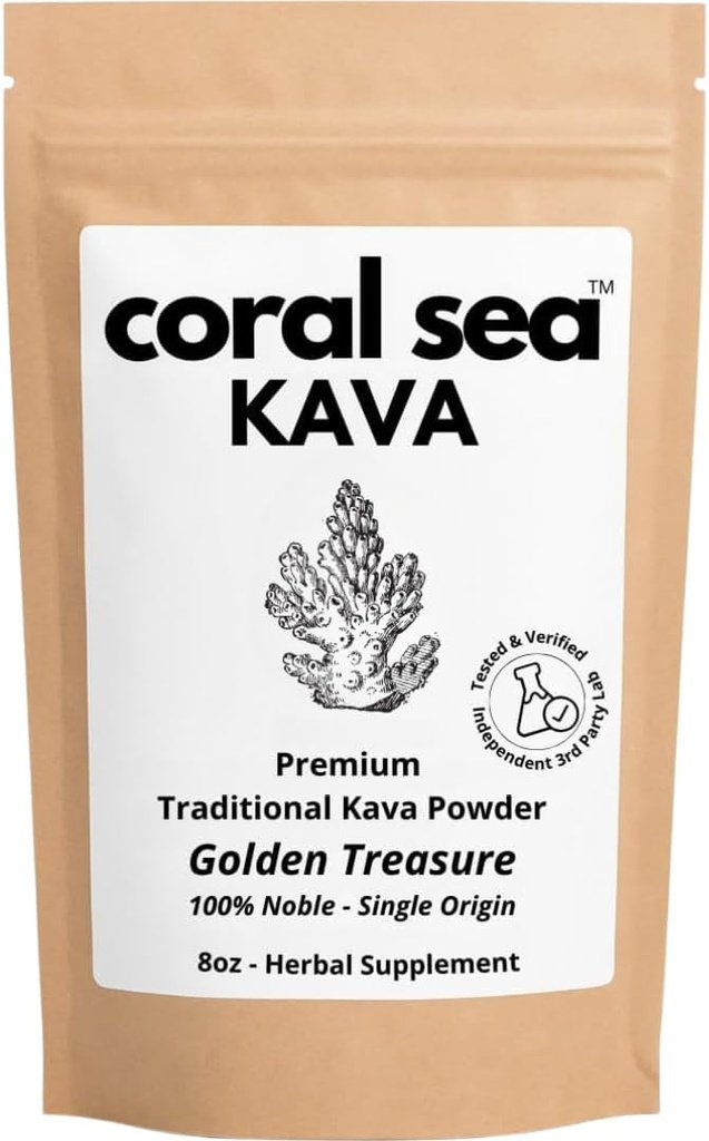 Kava v prahu Noble Kava Kava Koren Drink Vanuatu Tradicionalni Grind Tea Umirjanje Uravnovešanje Uravnovešen močan naravni Bitter Flavor Zlati zaklad 8oz