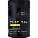 Sports Research® Vitamin K2 kot MK-7 100mcg s kokosovim MCT oljem - 60 Veggie Softgels (2 mesec dobave) Vegan Certified, Non-GMO preverjen, Gluten & Soy Free