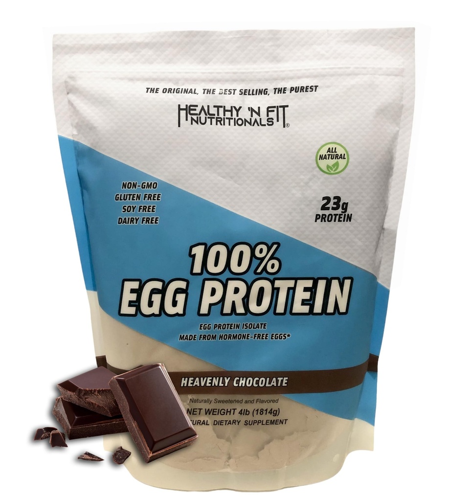 Zdrava 'N Fit 100% Jajčne beljakovine - čokolada (4 lb): 100% Beljakovine iz jajc. Brez laktoze, nič sladkorja.- Ultra čist, naravni jajčni beljakovinski izolat