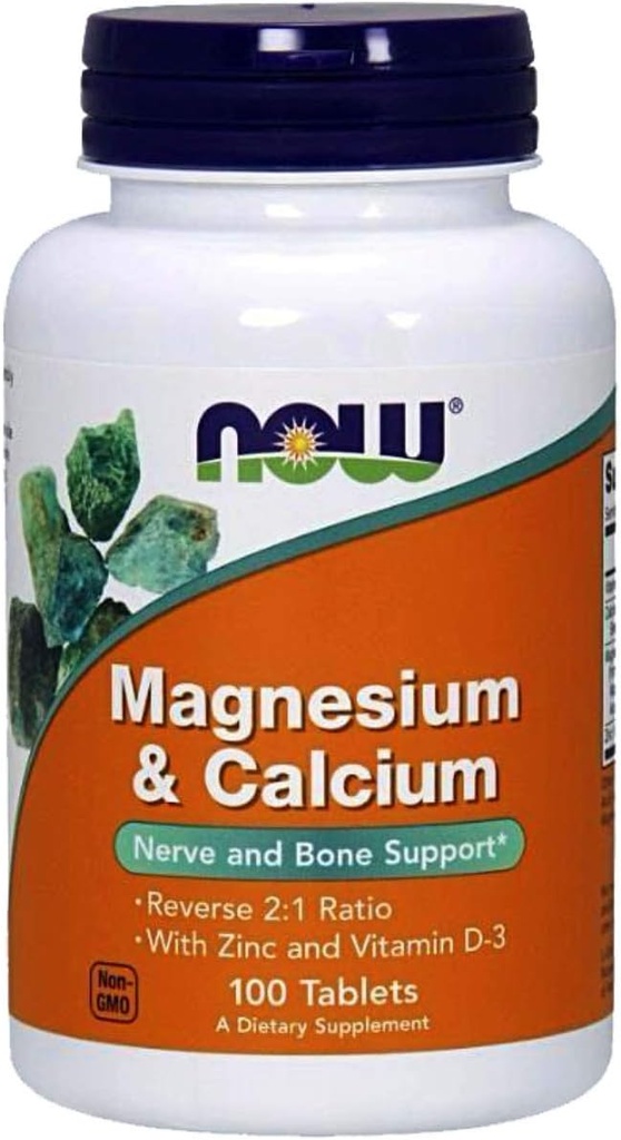 NOW Foods - Magnezij in kalcij 2:1 Razmerje 100 tablet