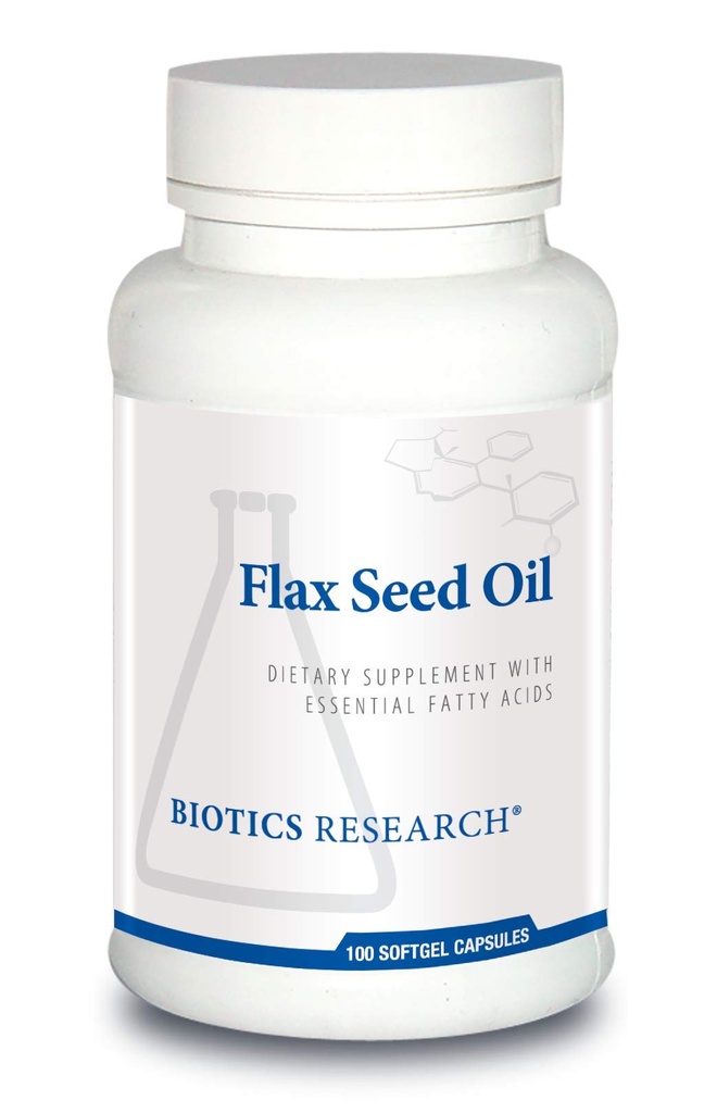 Biotics Raziskave Laneno seme Olje Vsaka kapsula vsebuje 1.000 Pure Flax Seme Oil. Hladno stiskano iz Certified organsko rast Laneno seme. Zdravje srca. 100 softgels