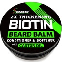Balzam za biotin z brado za moške - 2X Debelitev za brado in Mustache - Organski Mustache Vosek s ricinusovim oljem & Meadowfoam – Hidrativni balzam za rast las & pusti-in balzam