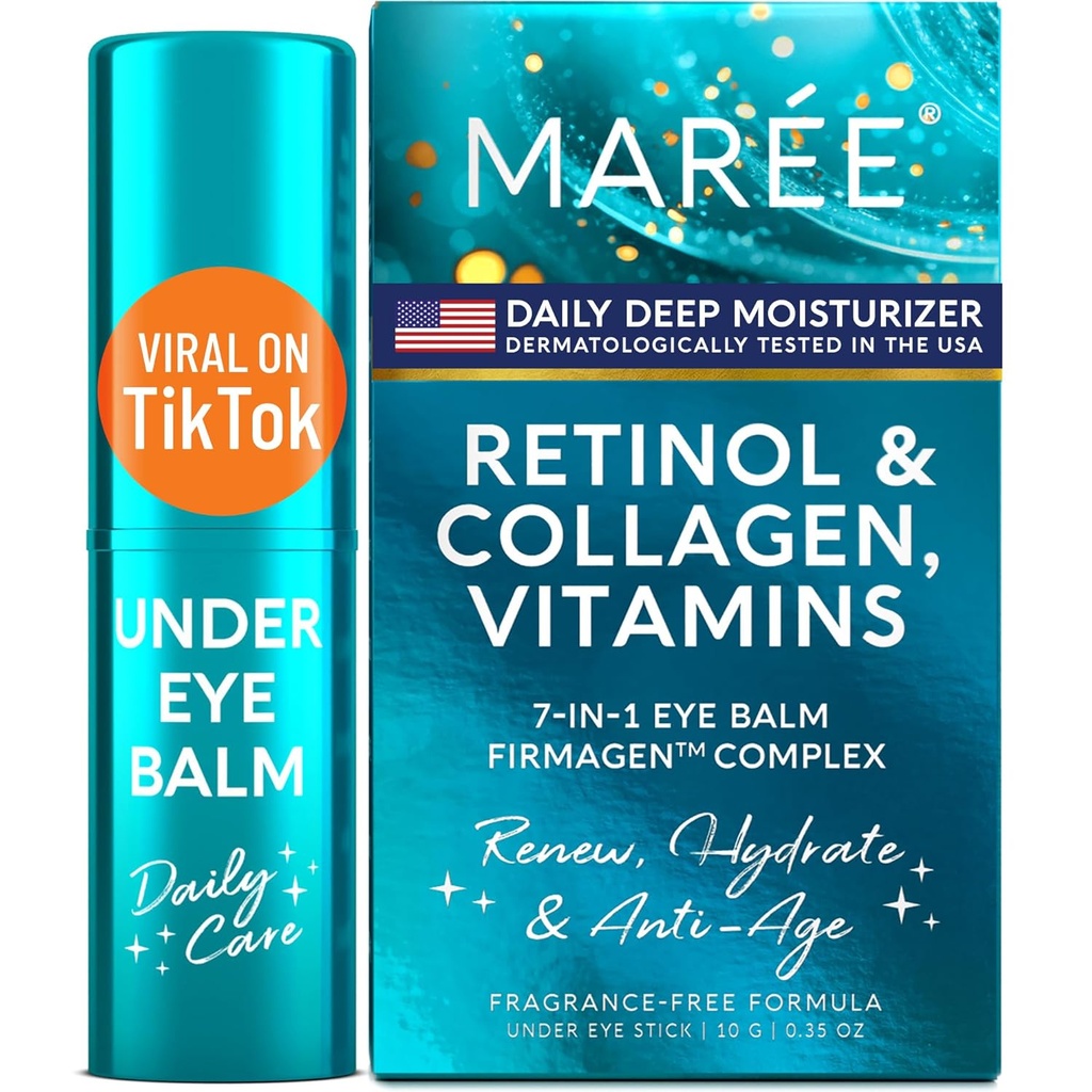 MAREE pod oči Balzam Stick z Retinol & Ceramid Complex - Vlažilnik obraza za temne kroge in gube - pod oči Brightener palico, proti gubam Hydrating obraz nego kože