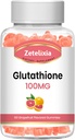 2 Pack Glutatione Colagen Gummies, Collagen Gummies z vitaminom C, Glutatione dodatek za ženske, las kože nohti mišice & skupni, anti-Aging, vegan, sladkor brez, grozdni sadni okus, 120 Count