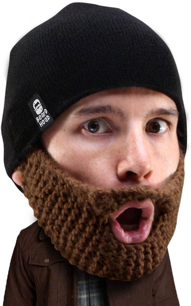 Hrbtna glava Trmoglava brada Beanie - Original ročno izdelan nož klobuk in odstranljiva brada