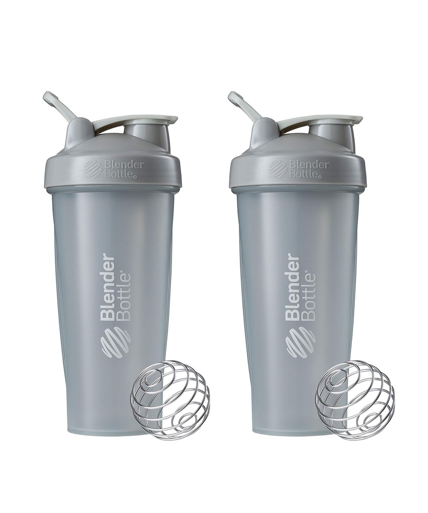 BlenderBottle Classic Shaker steklenica kot nalašč za beljakovinske Shake in Pred vadbo, 28-Ounce (2 pakiranje), Proble Siva