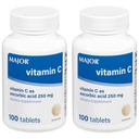 MAJOR Vitamin- C 250 mg tablete askorbinske kisline, 100 CT - pakiranje po 2
