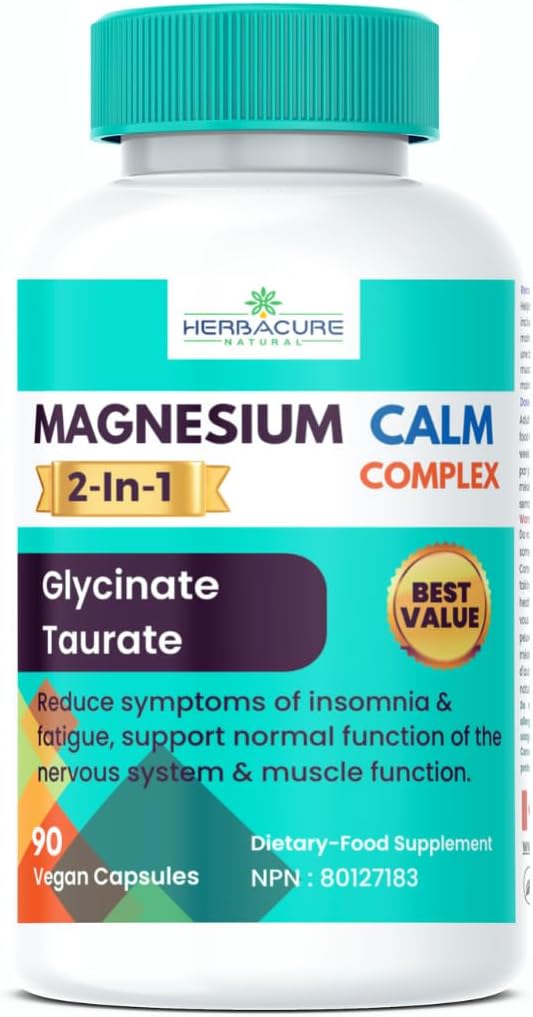 Magnezij CALM Complex 2 v 1 Glycinate in Taurate 90 enot ZDA pridobljene sestavine Samo nove 2024