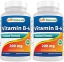 Najboljši naravni vitamin b6 200mg za odrasle, 120 tablet (120 število (Pack of 2))
