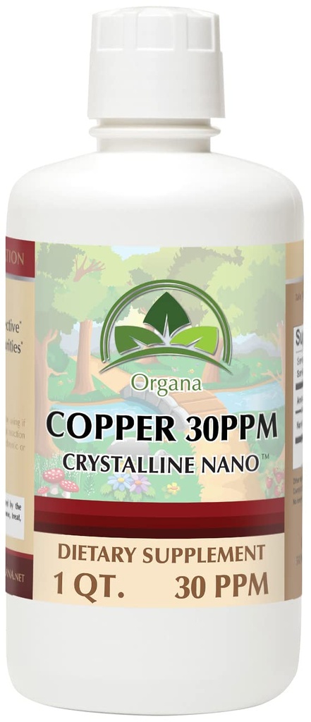 Organa Čisti kristalin Tekoči baker - 30 PPM - Koloidni minerali