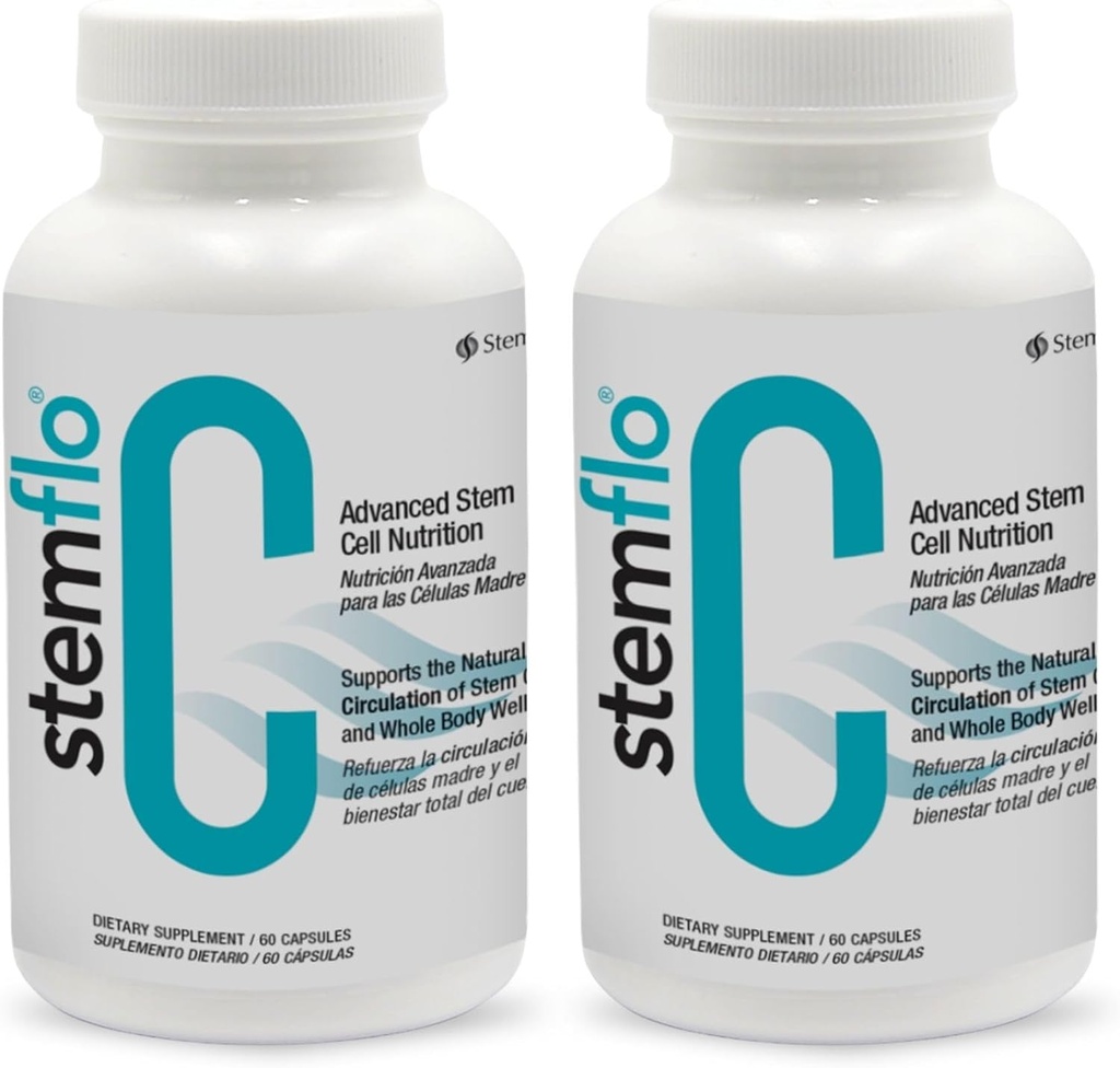 Obnovite svoj sistem s StemFlo® Advanced Formula 2 Pack - Trans-Resveratrol, kurkumin, in Super Antioksidanti za zdravje, dolgoživost, in Vitalnost
