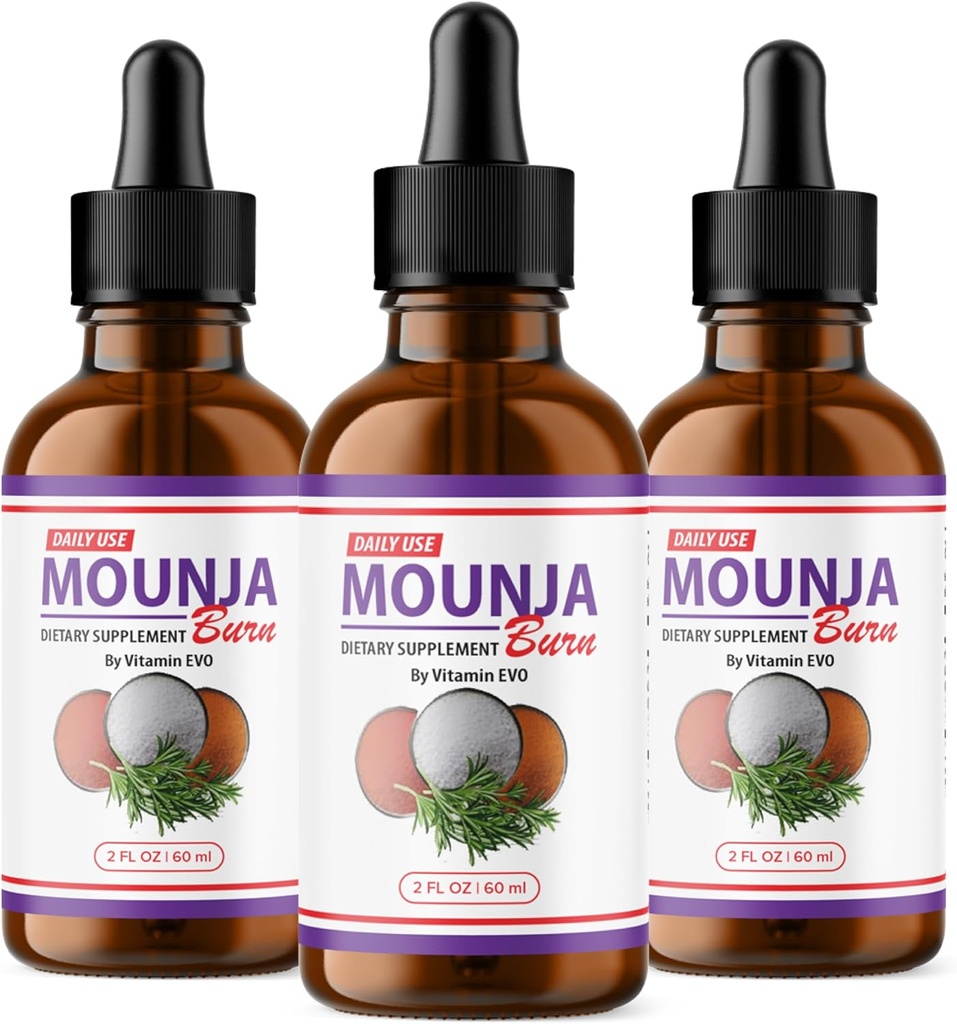 (3 paket) Izgorele kapljice Mounja - Uradna Formula - Mounja Burn Prehranska dopolnila Kapljice, Mounja tekoče kapljice Največja moč Skupna podpora Wellness Formula MoujaBurn Mounja Burn Advanced (3 steklenice)